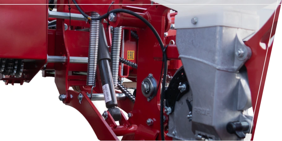 Dämpfung der Sektion – Präzision der Aussaat auf unebenem Feld