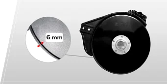 UM 100% ERHÖHTE LEBENSDAUER DES DOPPELSCHEIBENSCHARS